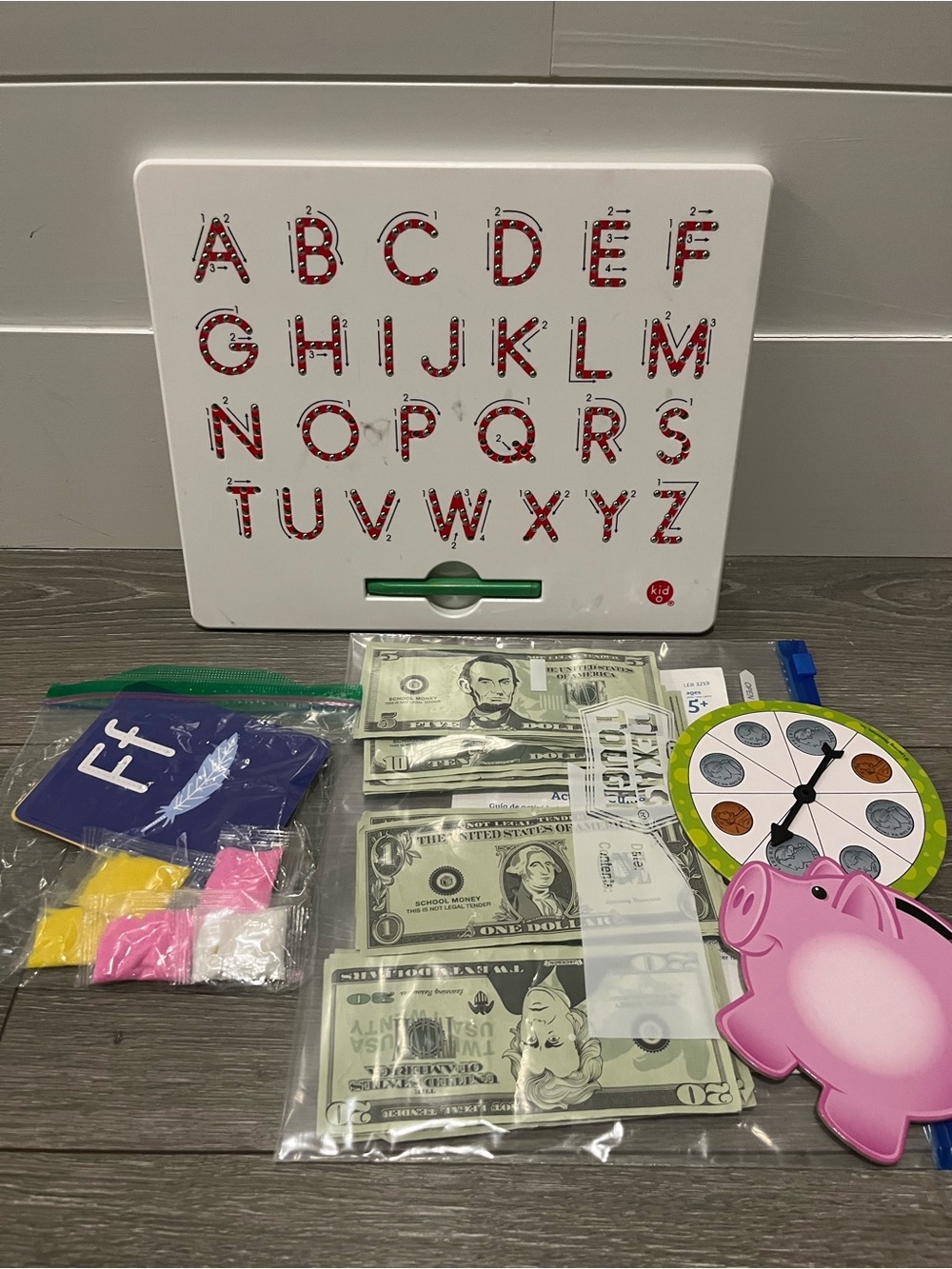 Magnetic Tracing Alphabet Board, Sand Tracing, Learning Resource Money